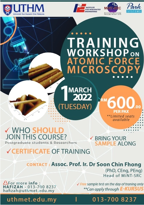 Training Workshop On Atomic Force Microscopy (1 March 2022)